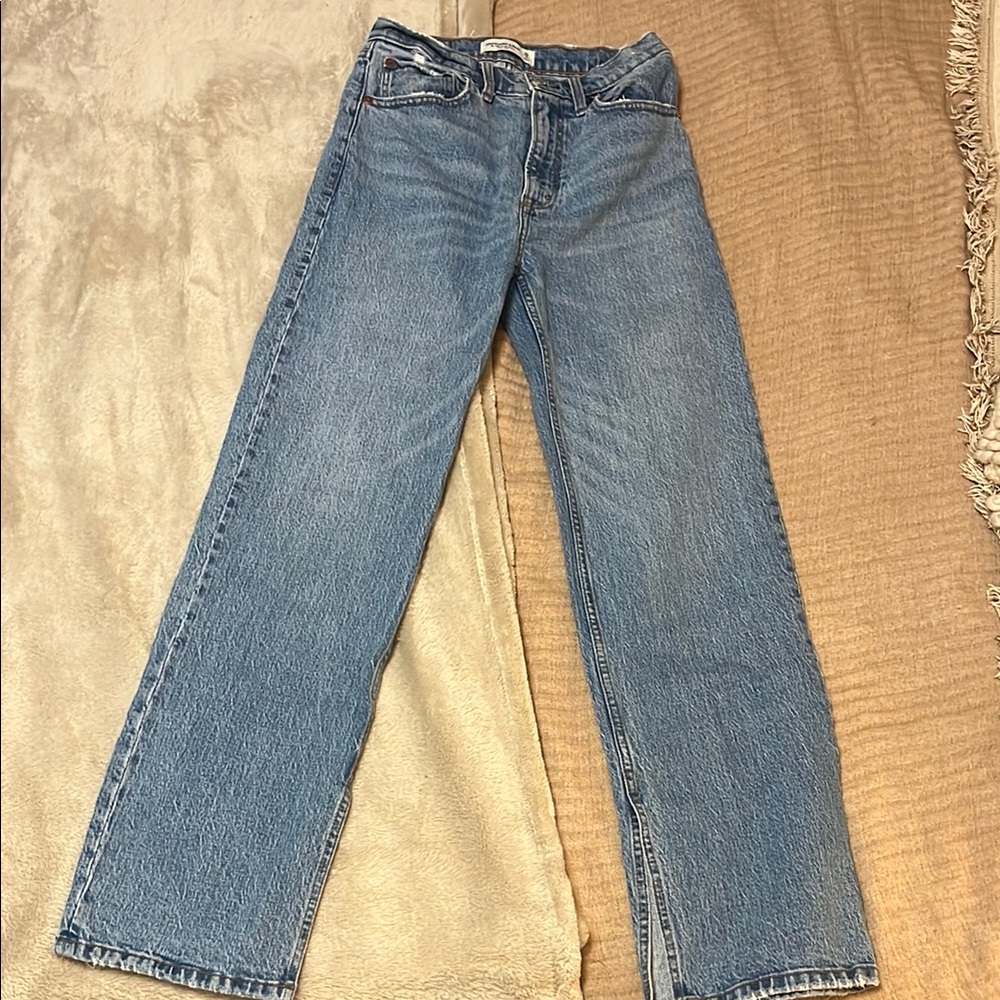 Abercrombie & Fitch Blue Straight Leg Jeans